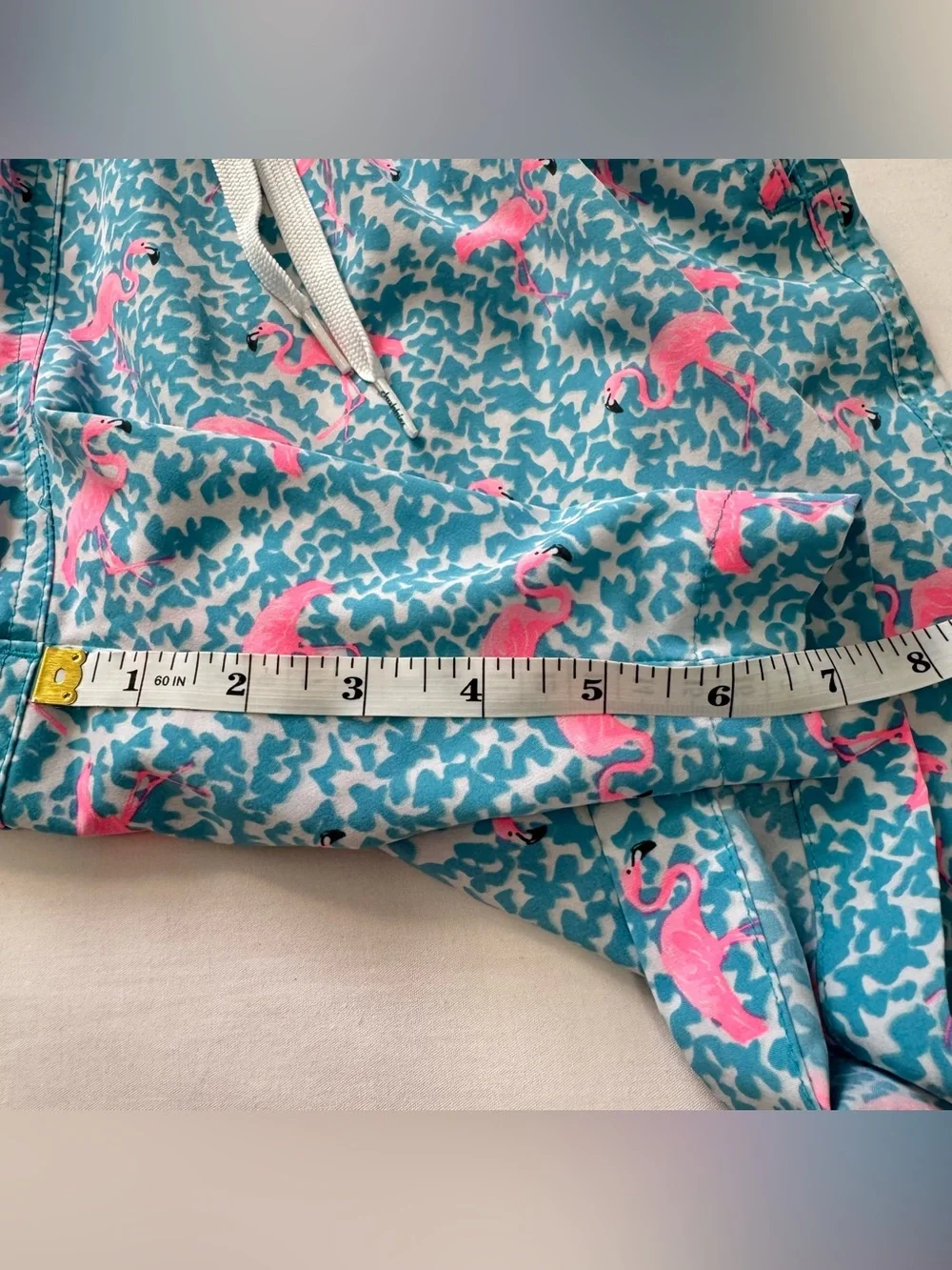 Chubbies The Domingos Are For Flamingos 7” Classic Swim Trunk Small Lined Beach
